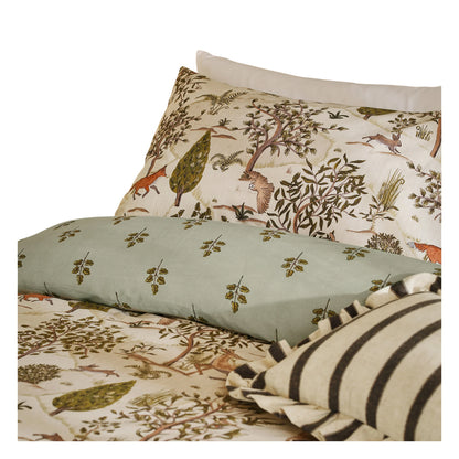 Green Willow - Back - Wylder Fable Reversible Printed Duvet Cover Set