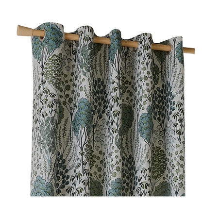 Thyme-Mineral - Back - Wylder Ophelia Lined Floral Pencil Pleat Curtains