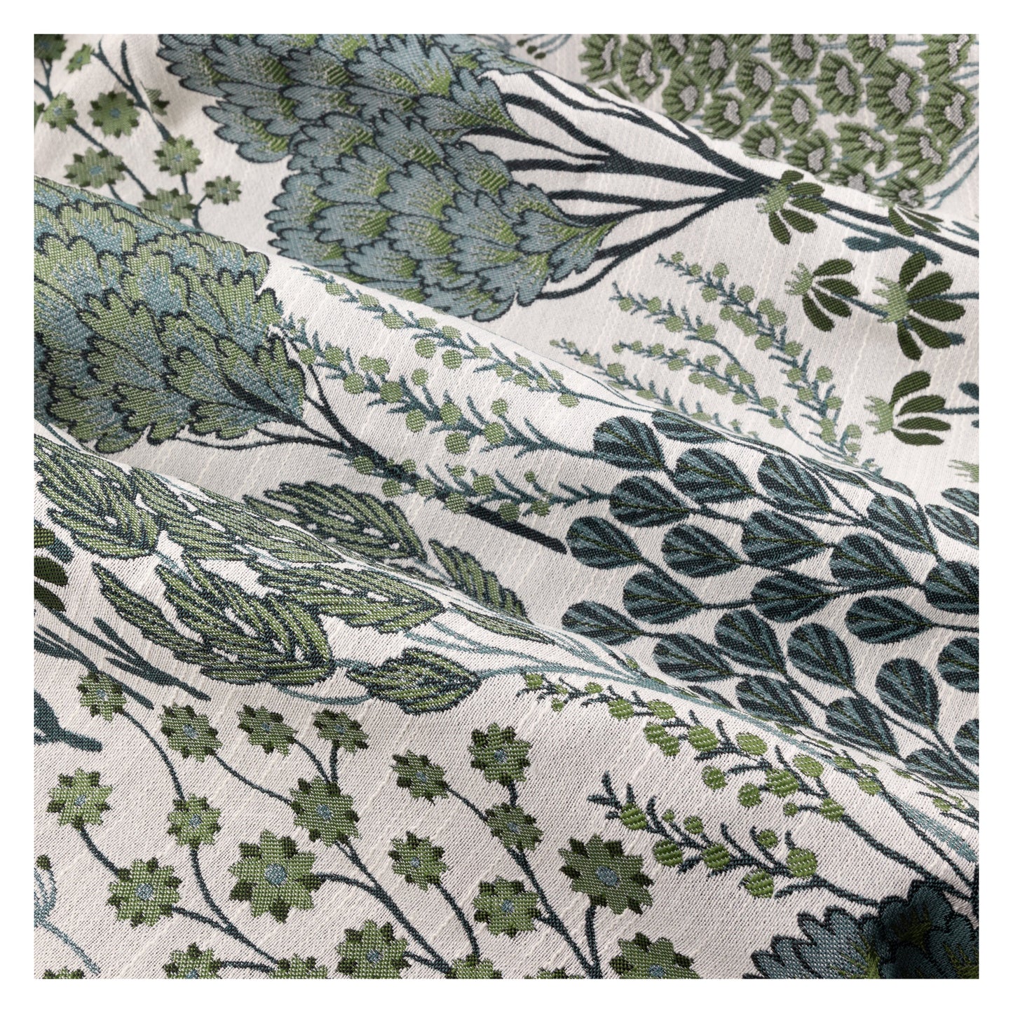 Thyme-Mineral - Pack Shot - Wylder Ophelia Lined Floral Pencil Pleat Curtains