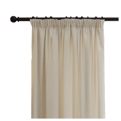 Ecru - Lifestyle - Furn Chenille Lined Pencil Pleat Curtains