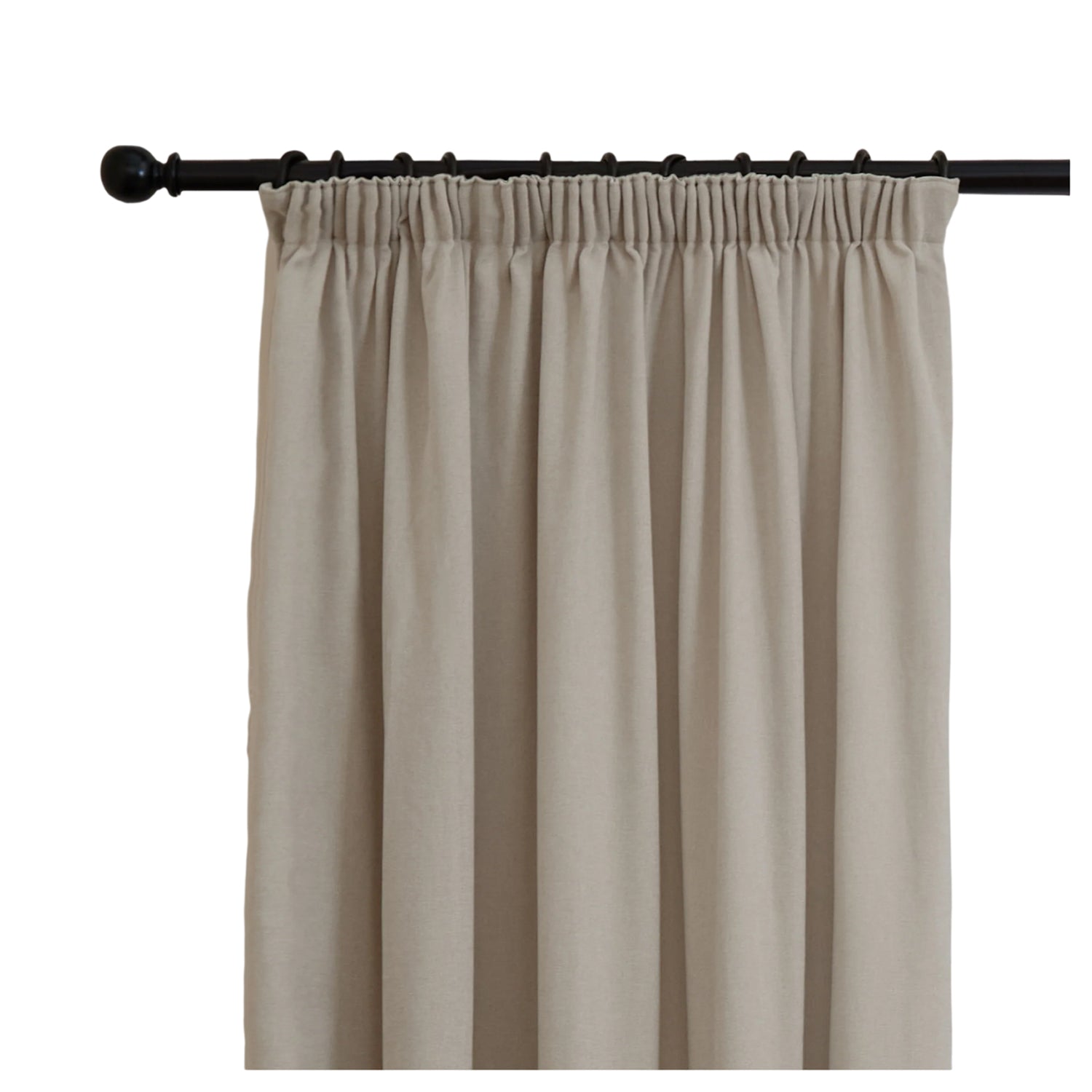 Natural - Lifestyle - Furn Chenille Lined Pencil Pleat Curtains