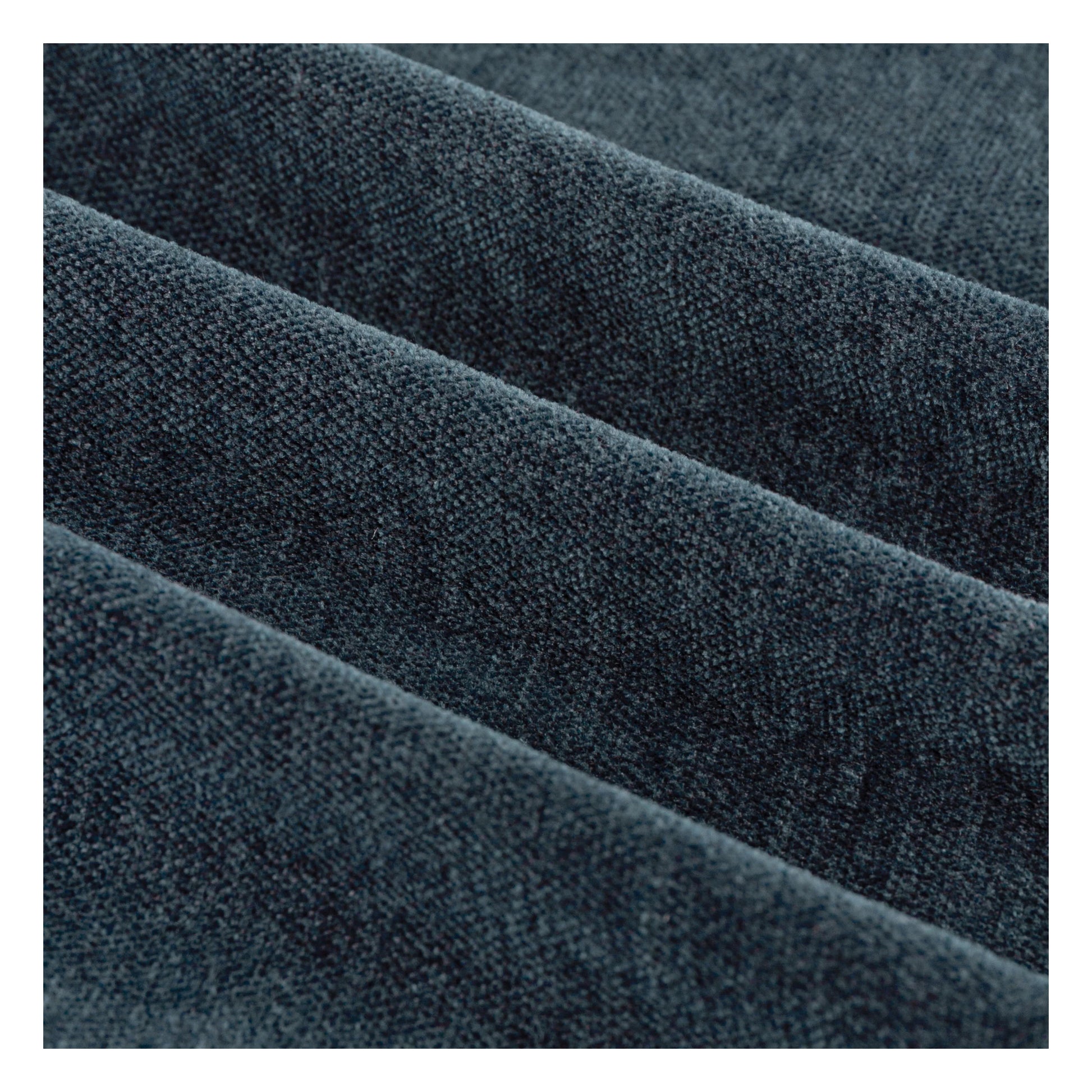Navy - Pack Shot - Furn Chenille Lined Pencil Pleat Curtains