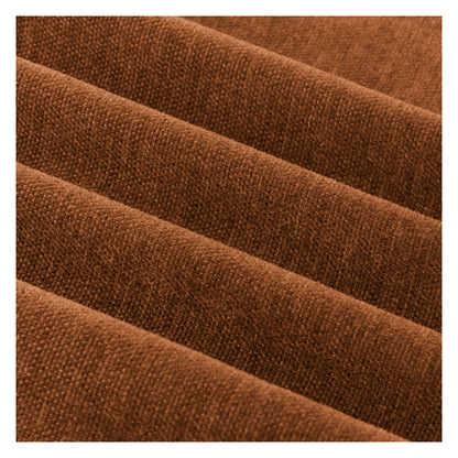 Rust - Pack Shot - Furn Chenille Lined Pencil Pleat Curtains