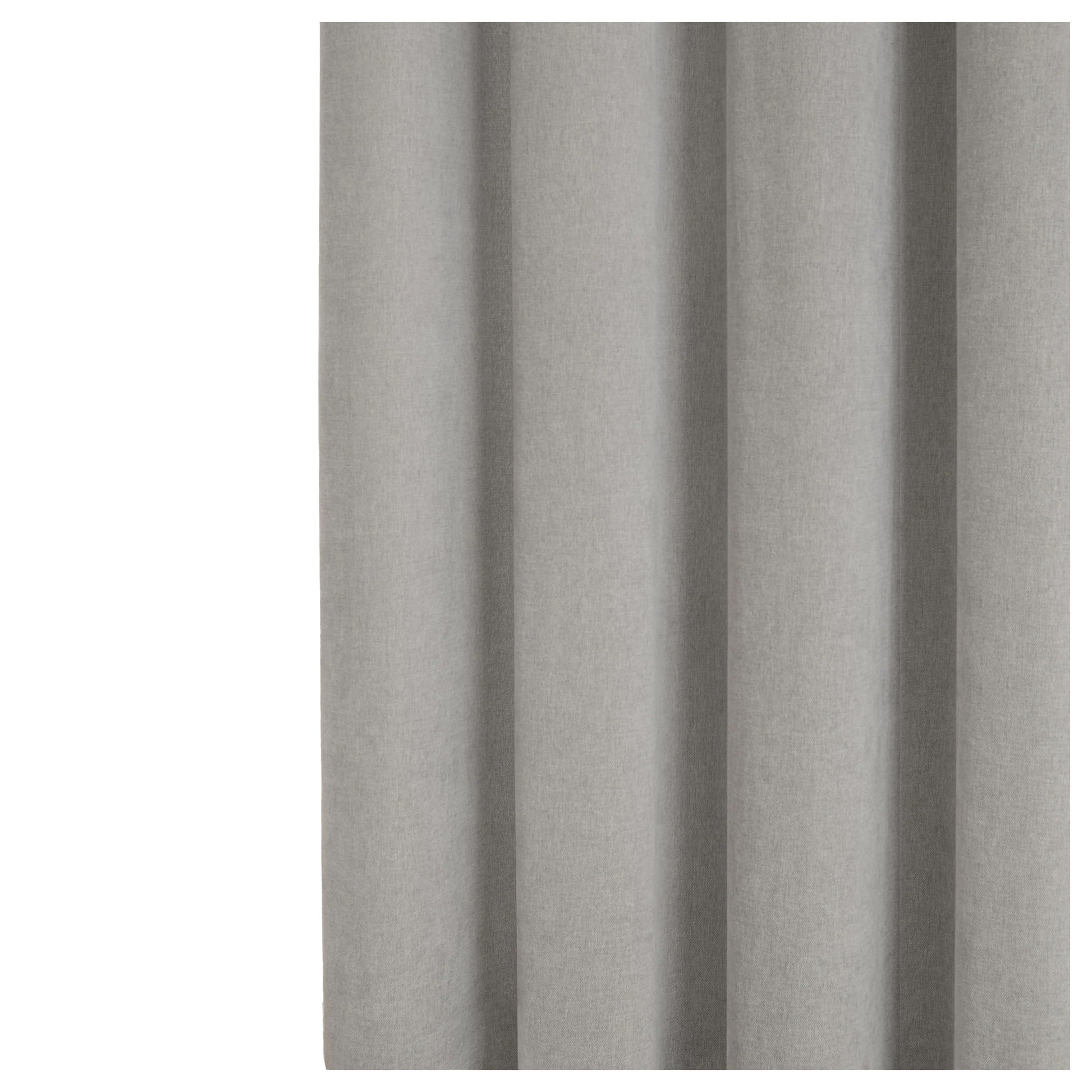 Silver - Side - Furn Chenille Lined Pencil Pleat Curtains