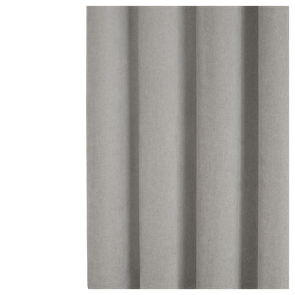 Silver - Side - Furn Chenille Lined Pencil Pleat Curtains