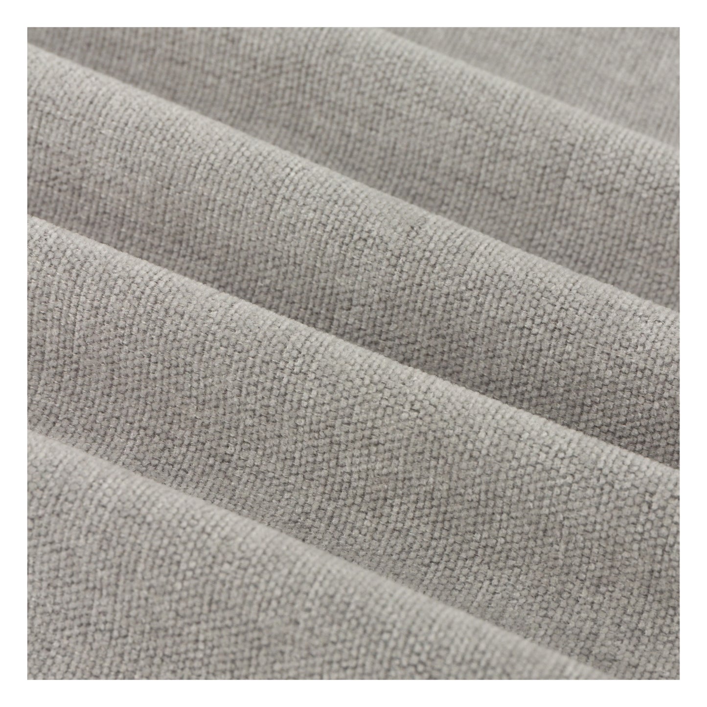 Silver - Pack Shot - Furn Chenille Lined Pencil Pleat Curtains