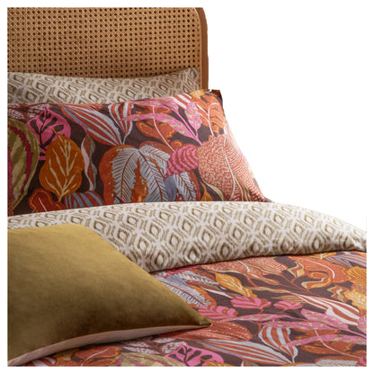 Copper - Back - Furn Ultimate Reversible Velvet Printed Duvet Cover Set