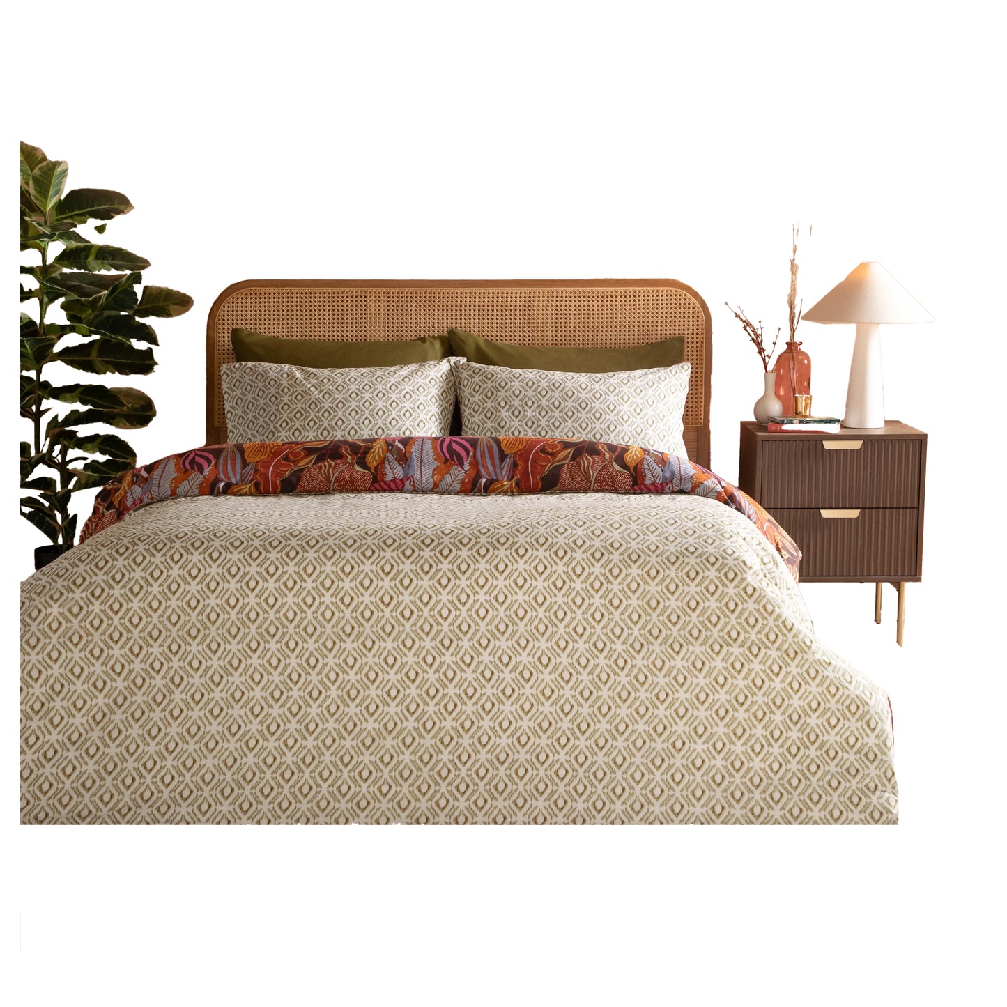 Copper - Lifestyle - Furn Ultimate Reversible Velvet Printed Duvet Cover Set