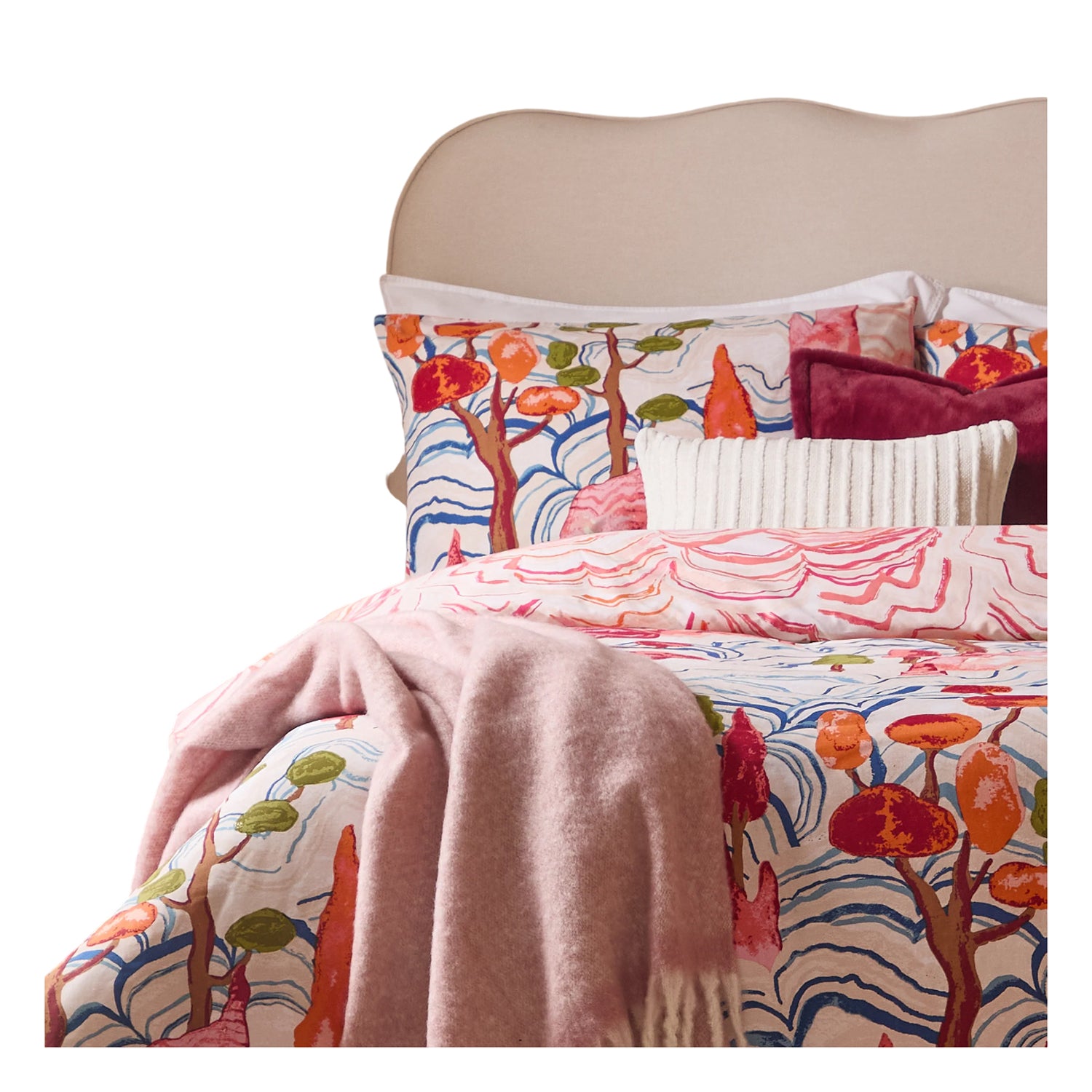 Multicoloured - Side - Furn Terra Nova Reversible Printed Duvet Cover Set