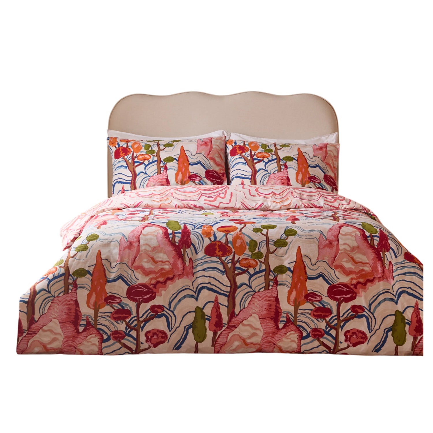 Multicoloured - Lifestyle - Furn Terra Nova Reversible Printed Duvet Cover Set
