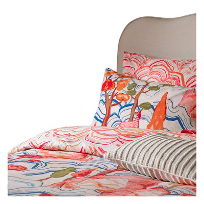 Multicoloured - Pack Shot - Furn Terra Nova Reversible Printed Duvet Cover Set