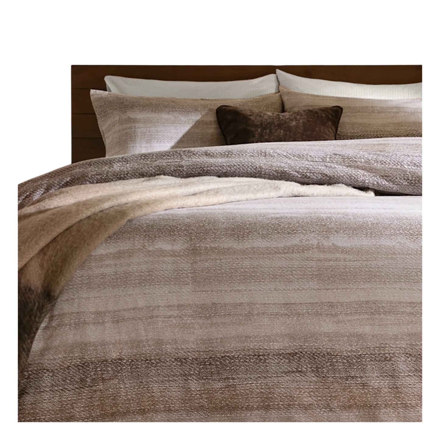 Natural - Side - Yard Swift Reversible Brushed Cotton Duvet Cover Set