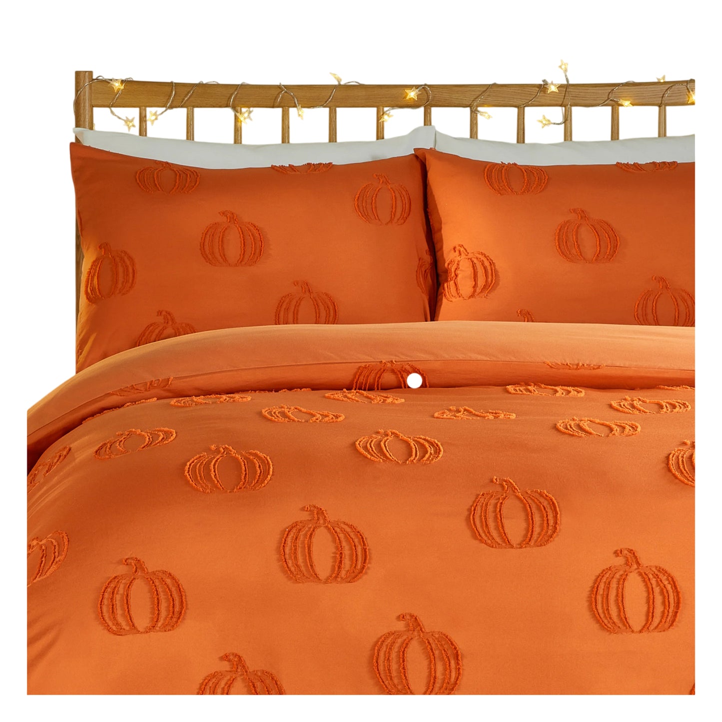 Multicoloured - Side - Duvet Day Pumpkin Fields Reversible Soft Touch Tufted Duvet Cover Set