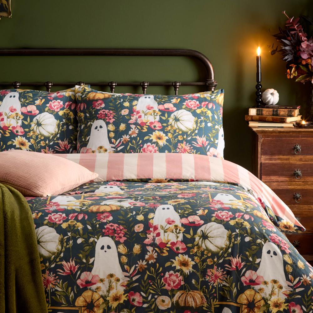 Multicoloured - Close up - Furn Bootanical Reversible Printed Duvet Cover Set