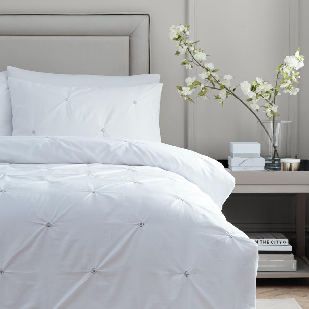 Black - Pack Shot - Paoletti Elysia Reversible Cotton Duvet Cover Set