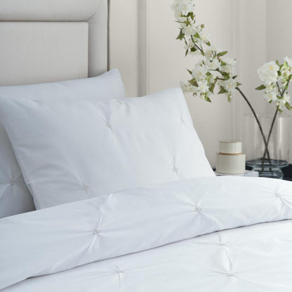 Champagne - Lifestyle - Paoletti Elysia Reversible Cotton Duvet Cover Set