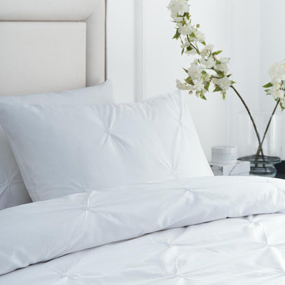 White - Lifestyle - Paoletti Elysia Reversible Cotton Duvet Cover Set