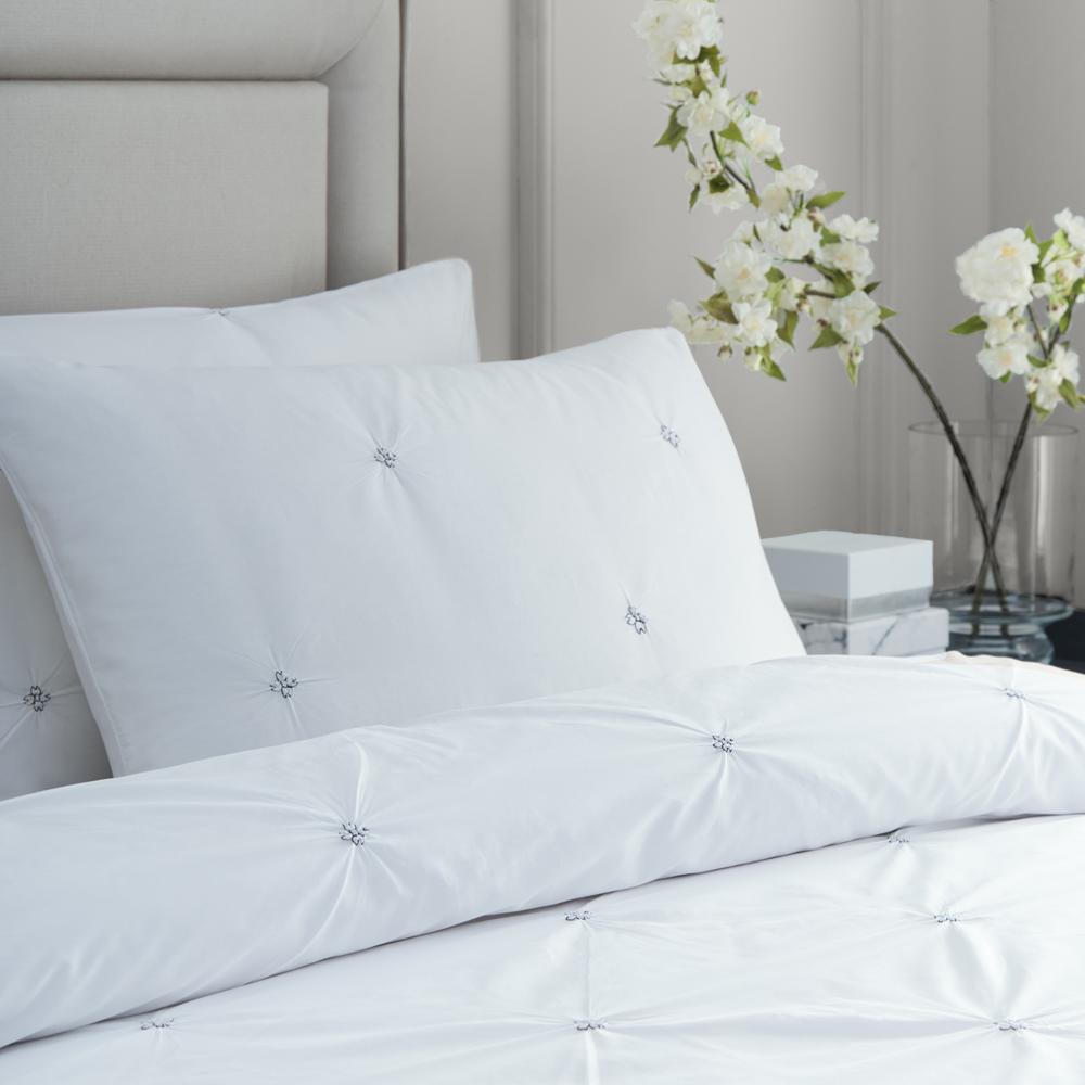 Black - Lifestyle - Paoletti Elysia Reversible Cotton Duvet Cover Set