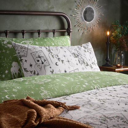 Green - Pack Shot - Furn Celestial Stories Reversible Printed Duvet Cover Set