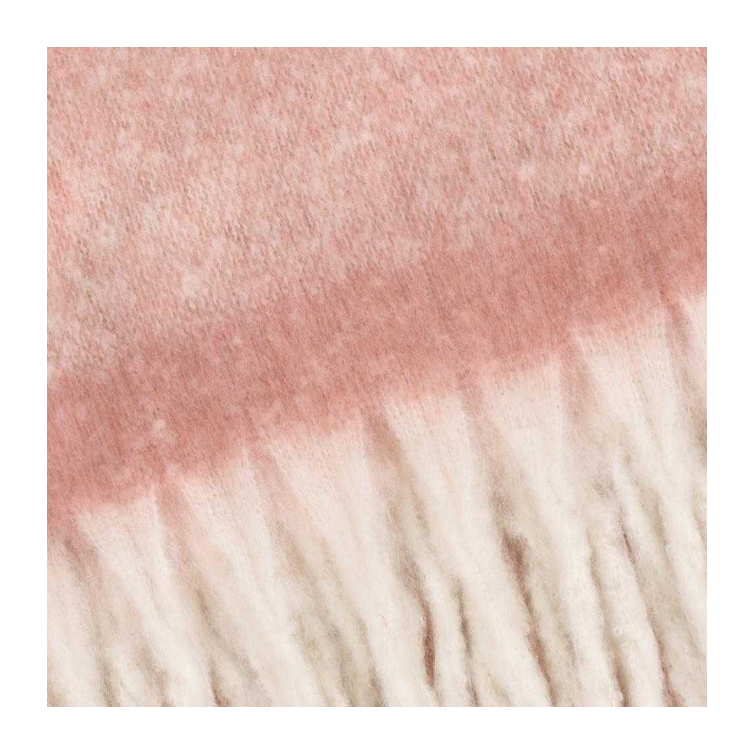 Pink - Side - Furn Woven Tassel Throw