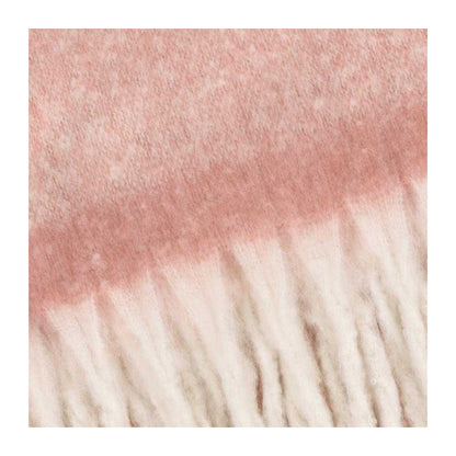 Pink - Side - Furn Woven Tassel Throw