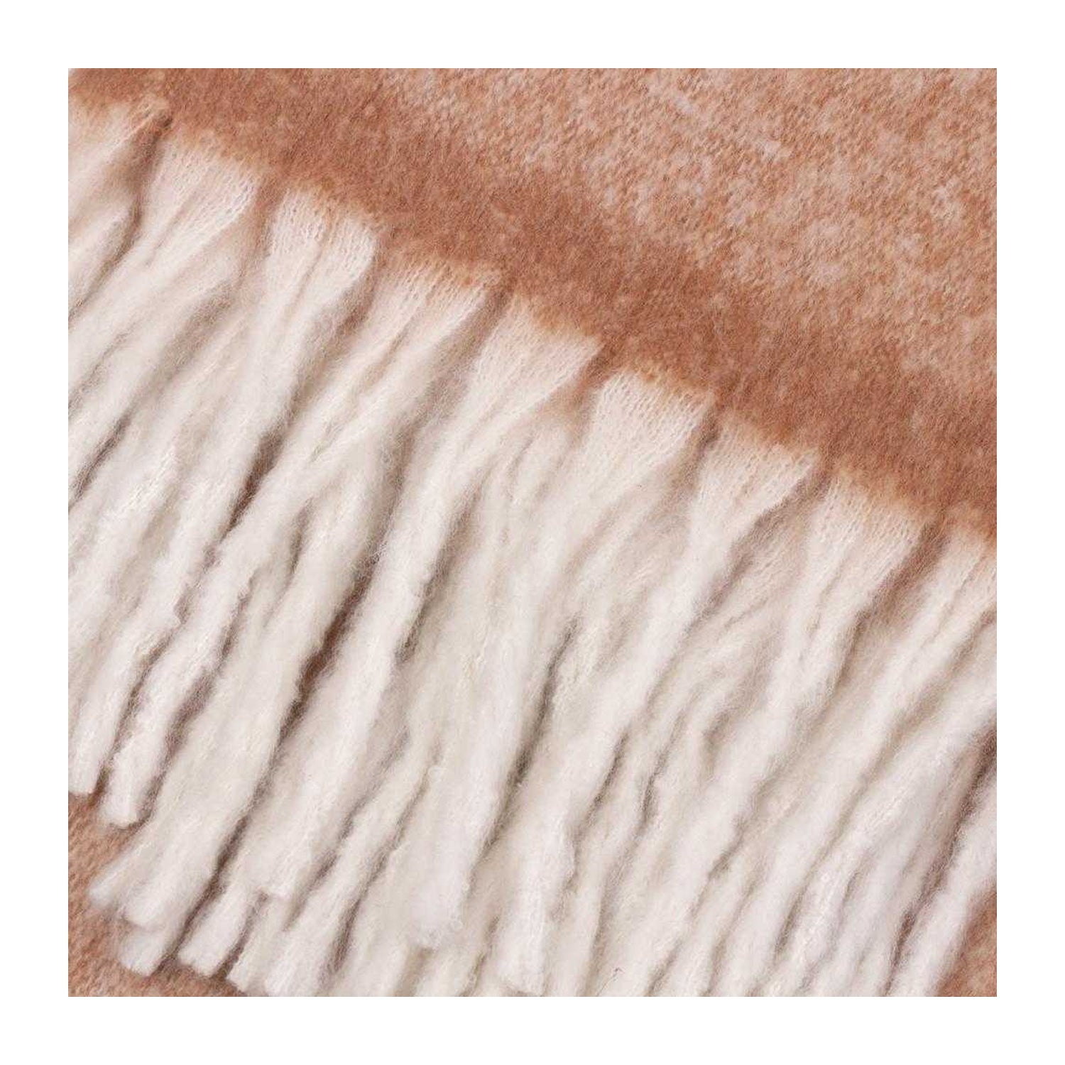 Rust - Side - Furn Woven Tassel Throw