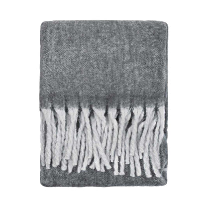 Charcoal - Front - Furn Woven Tassel Throw
