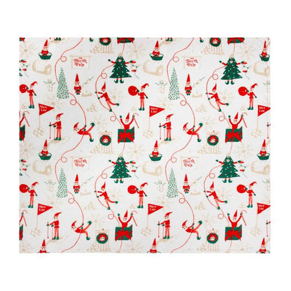 Cream-Mint - Back - Duvet Day Fleece Elf Christmas Throw