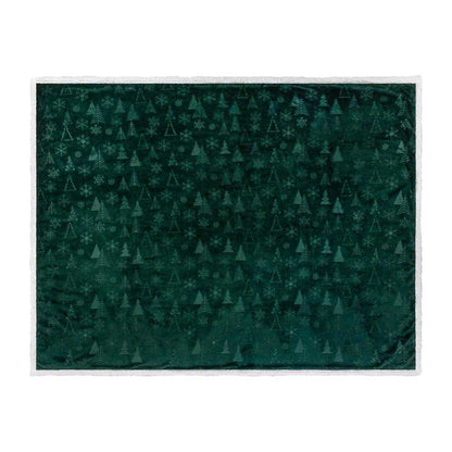 Emerald - Back - Furn Festive Time Sherpa Fleece Embossed Throw