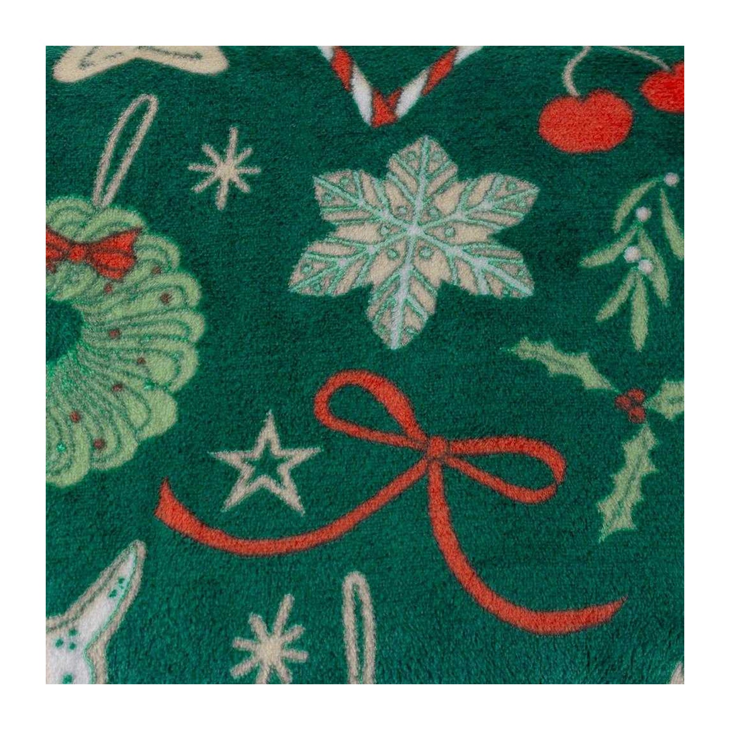 Emerald - Side - Duvet Day Festive Treats Fleece Christmas Throw
