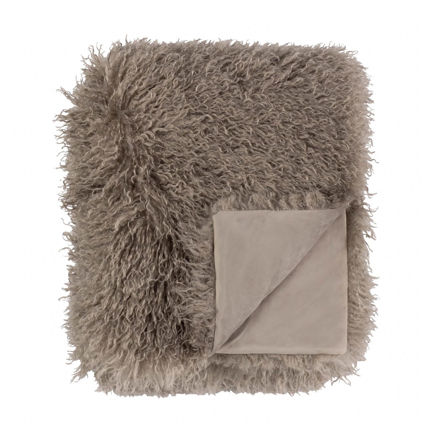 Mocha - Front - Furn Rowan Faux Fur Throw