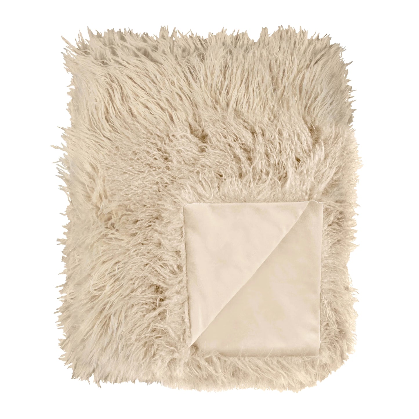 Natural - Front - Furn Rowan Faux Fur Throw