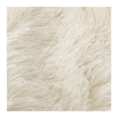 Ecru - Side - Furn Rowan Faux Fur Throw