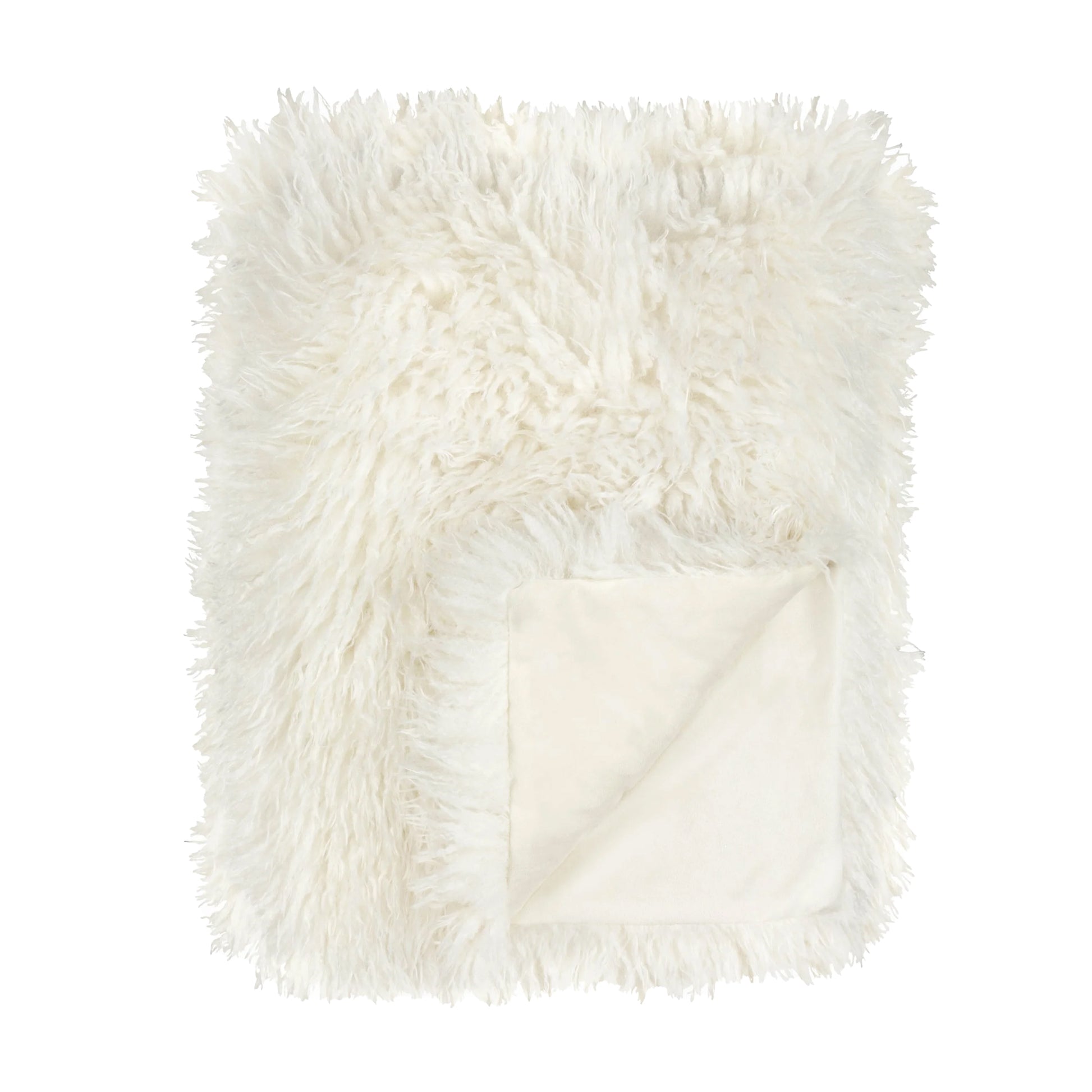 Ecru - Front - Furn Rowan Faux Fur Throw