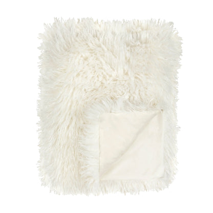 Ecru - Front - Furn Rowan Faux Fur Throw