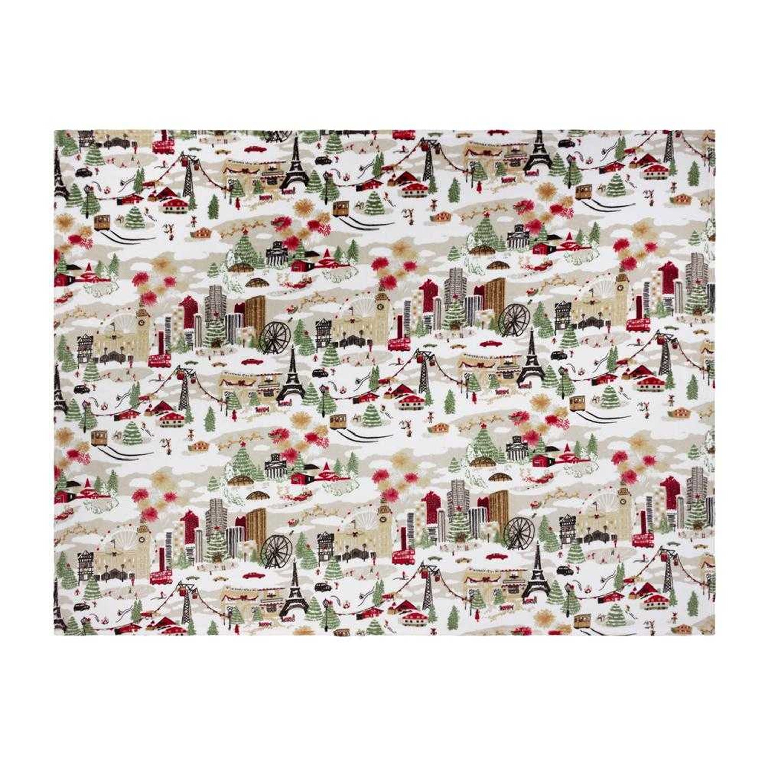 Cream - Back - Furn Joy To All Fleece Christmas Throw