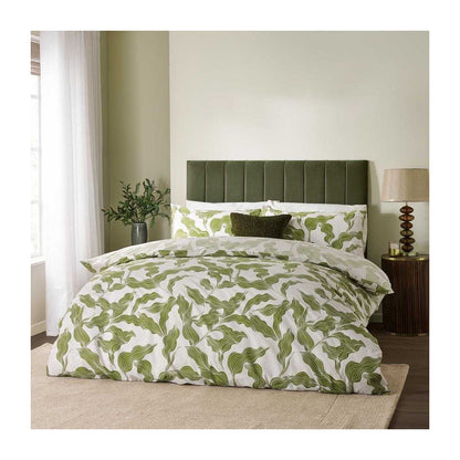 Olive - Front - Hoem Lauro Reversible Printed Duvet Cover Set