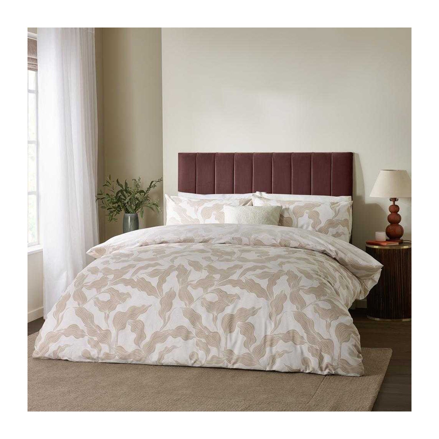 Stone - Front - Hoem Lauro Reversible Printed Duvet Cover Set