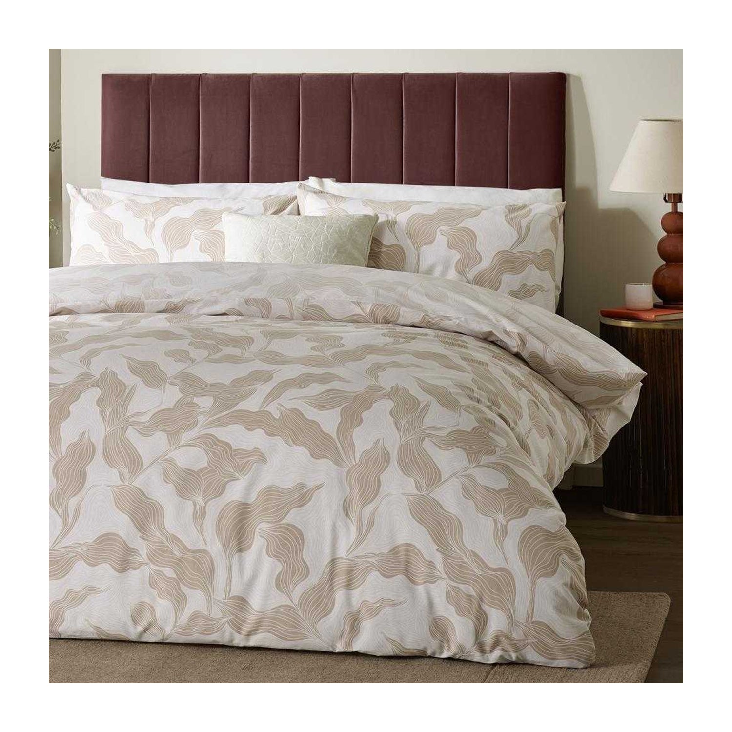 Stone - Side - Hoem Lauro Reversible Printed Duvet Cover Set