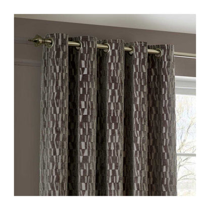 Mink - Back - Paoletti Manhattan Velvet Eyelet Curtains