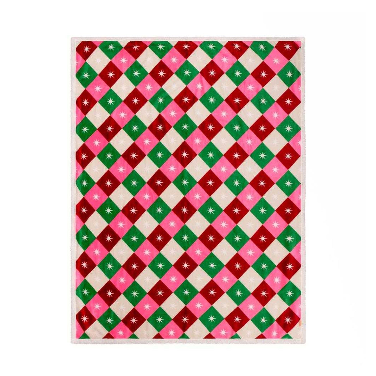 Multicoloured - Side - Furn Sherpa Fleece Star Throw