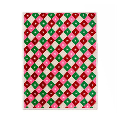 Multicoloured - Side - Furn Sherpa Fleece Star Throw