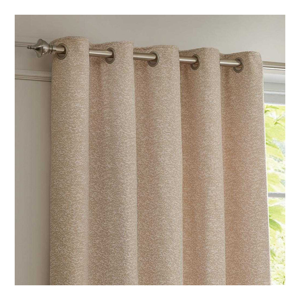 Blush - Back - Paoletti New Galaxy Chenille Eyelet Curtains