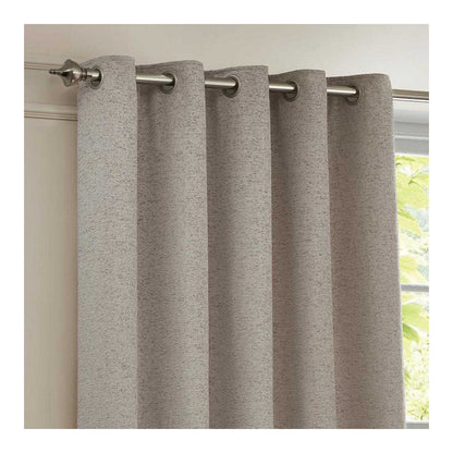 Silver - Back - Paoletti New Galaxy Chenille Eyelet Curtains