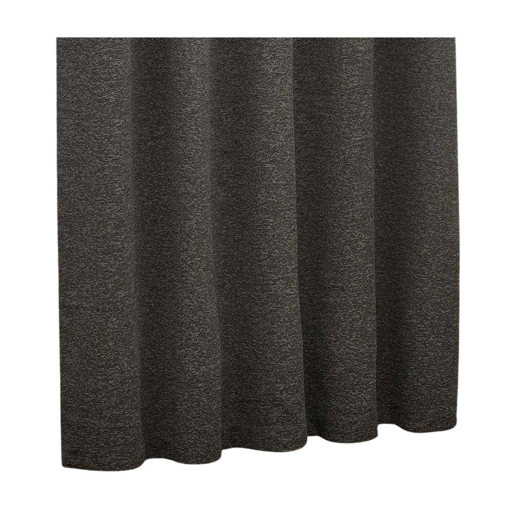 Charcoal - Front - Paoletti New Galaxy Chenille Eyelet Curtains