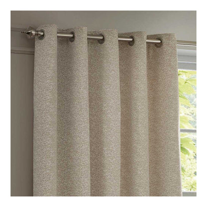 Ivory - Back - Paoletti New Galaxy Chenille Eyelet Curtains