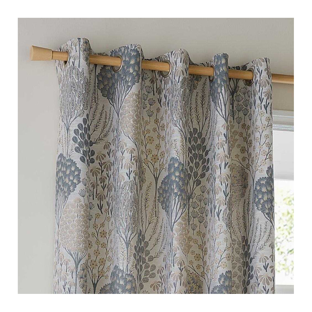 Wedgewood - Back - Wylder Ophelia Jacquard Floral Eyelet Curtains