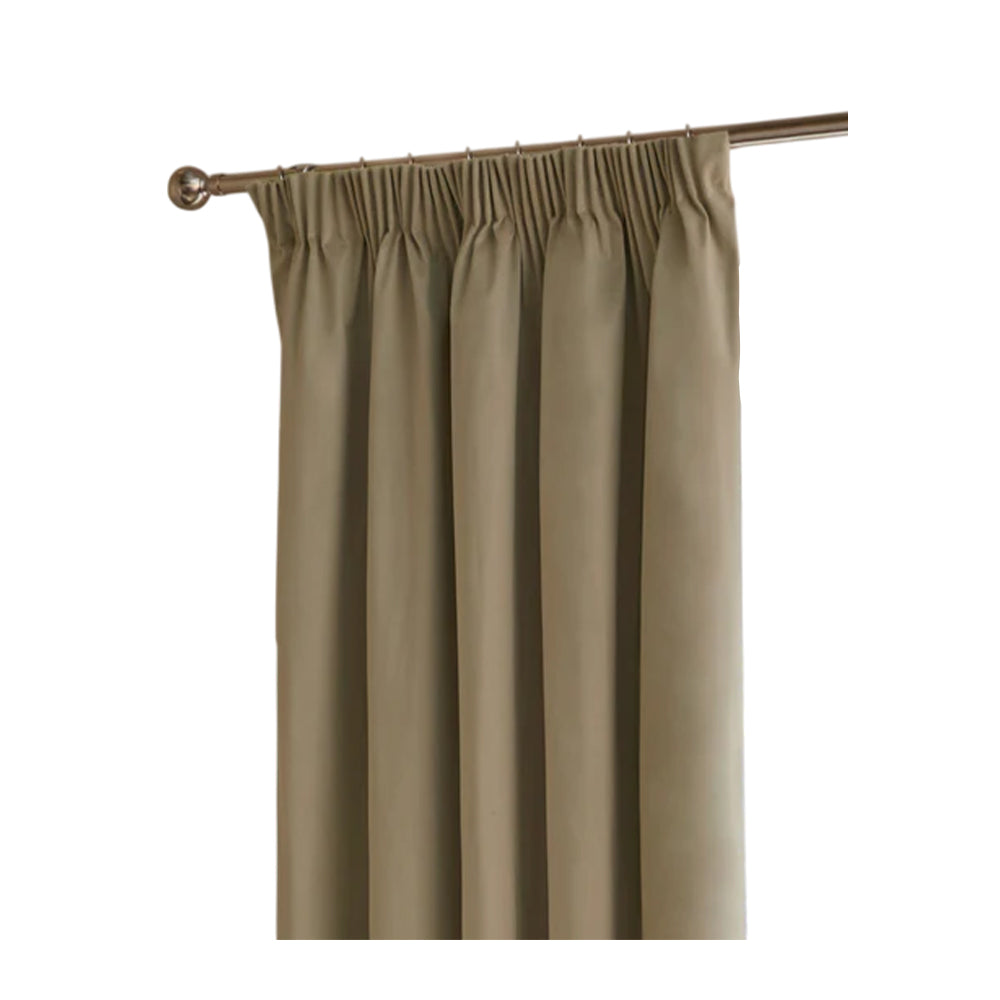 Mocha - Front - Furn Ultimate Velvet Eyelet Curtains