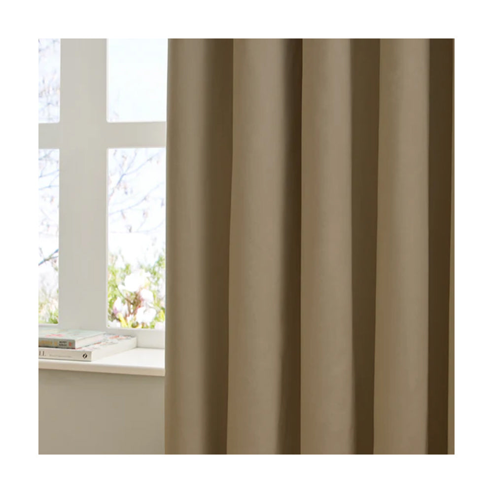 Mocha - Back - Furn Ultimate Velvet Eyelet Curtains