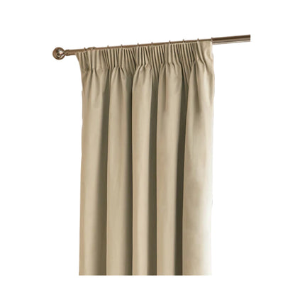 Natural - Front - Furn Ultimate Velvet Eyelet Curtains